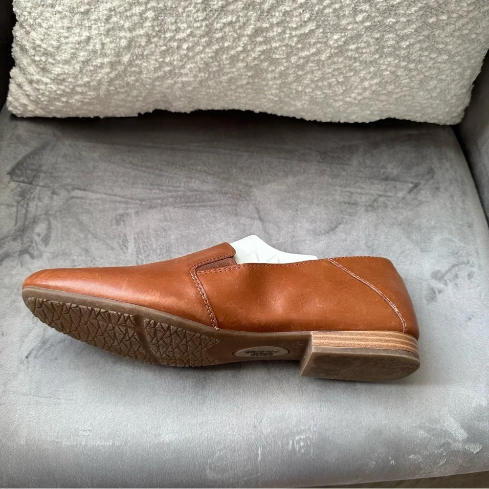 Earth Origins Ryanne Brown Leather Slip-On Loafers Womens US 9 Wide Comfort